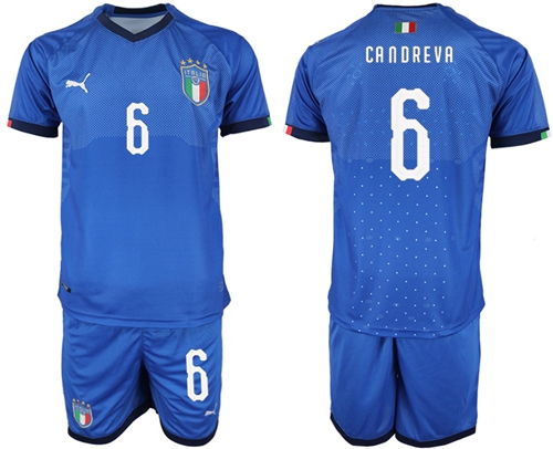 Italy #6 Candreva Home Soccer Country Jersey
